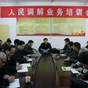 陕西省司法厅调研组在大荔举办人民调解业务培训会